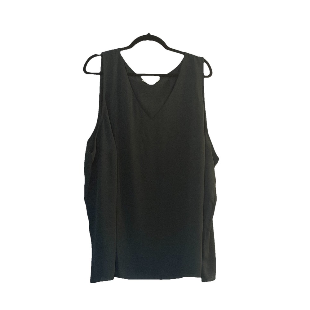 NWT Nine West 4X Emerald Green Sleeveless Blouse Flowy Lightweight Tank Top